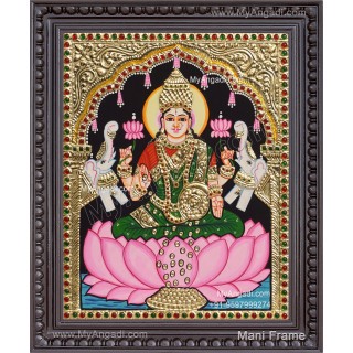 Gaja Lakshmi Tanjore Painting
