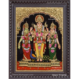 Murugar valli deivanai Tanjore Painting