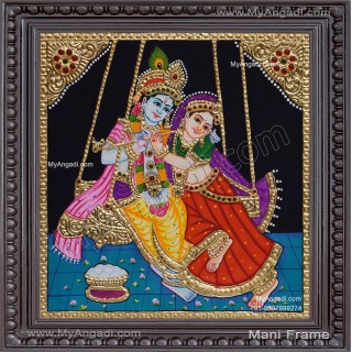 Radha Krishna Tanjore Painting