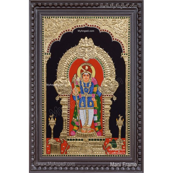 Palani Raja Alangara Murugar Tanjore Painting Palani Raja Alangara Murugar Tanjore Painting