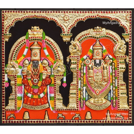 3D Balaji Thayar Tanjore Painting 3D Balaji Thayar Tanjore Painting