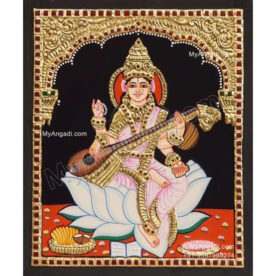 Saraswathi Tanjore Painting Saraswathi Tanjore Painting
