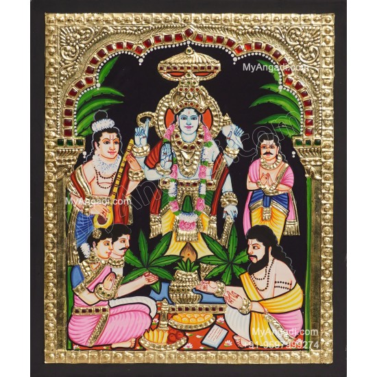 Sathya Narayana Swami Tanjore Painting