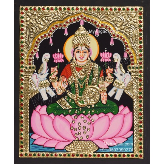 Gaja Lakshmi Tanjore Painting