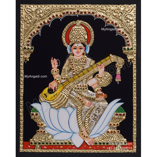 Saraswathi Tanjore Painting Saraswathi Tanjore Painting