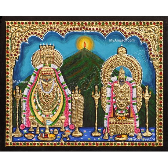 Annamalaiyar Unnamalaiyar Tanjore Painting Annamalaiyar Unnamalaiyar Tanjore Painting