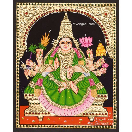 Dhanya Lakshmi Tanjore Painting Dhanya Lakshmi Tanjore Painting