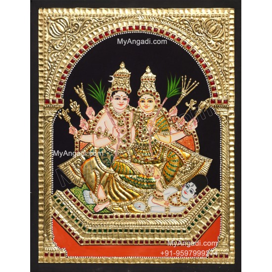 Kameshwara Kameshwari Tanjore Painting Kameshwara Kameshwari Tanjore Painting