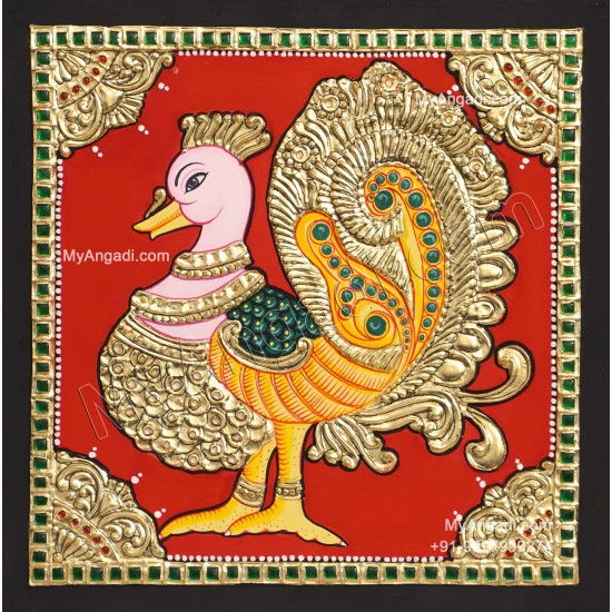 Swan Tanjore Painting Swan Tanjore Painting