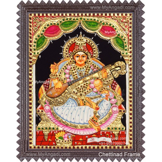 Saraswathi Tanjore Painting