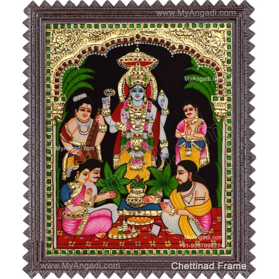 Sathyanarayana Swami Tanjore Painting