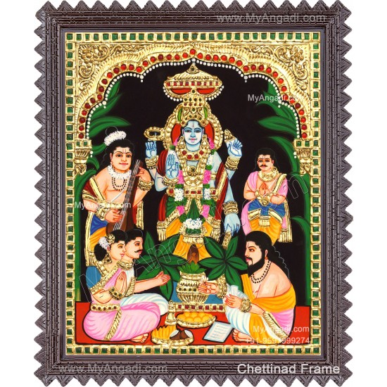 Sathyanarayana Swami Tanjore Painting