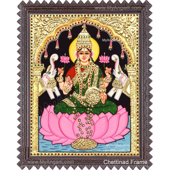 Gajalakshmi Tanjore Painting