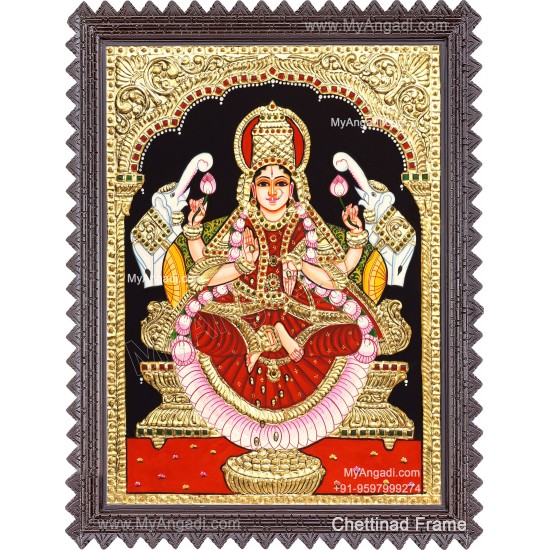 Gajalakshmi Tanjore Painting