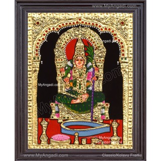 Kamatchi Amman Tanjore Painting