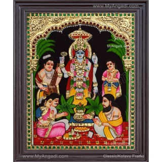 Sathyanarayana Swami Tanjore Painting