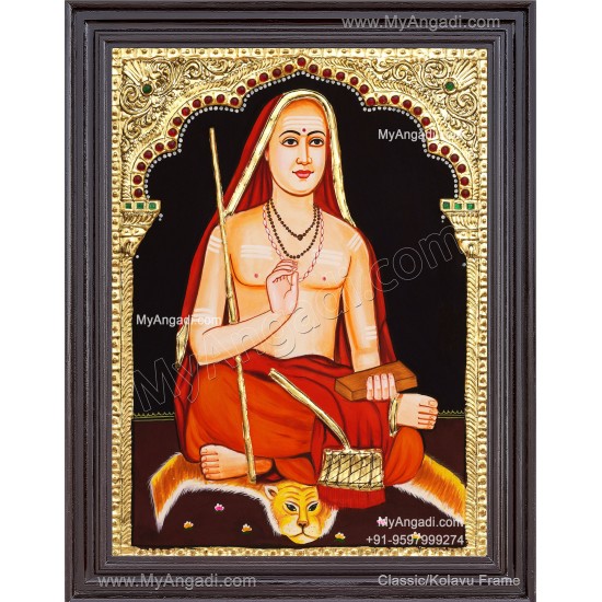 Adhi Sankarachariyar Tanjore Painting