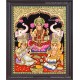 Ganesha Lakshmi Saraswathi Tanjore Painting