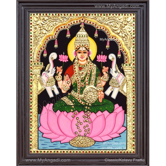 Gajalakshmi Tanjore Painting