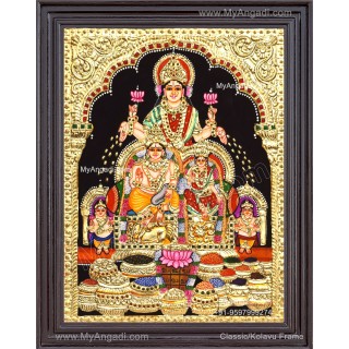 Kubera Lakshmi Tanjore Painting
