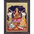 Ganesha Lakshmi Saraswathi Tanjore Painting