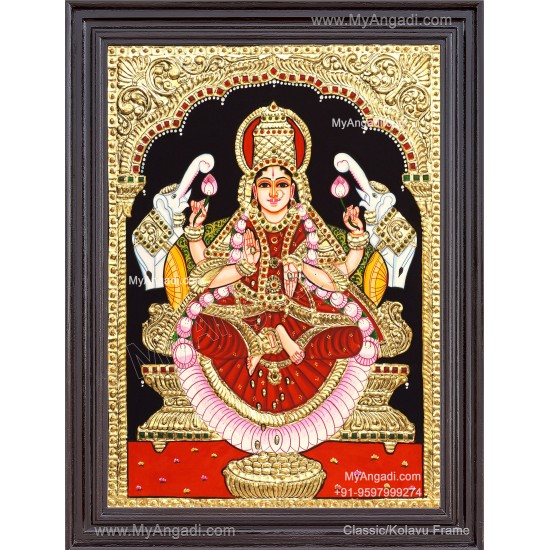 Gajalakshmi Tanjore Painting