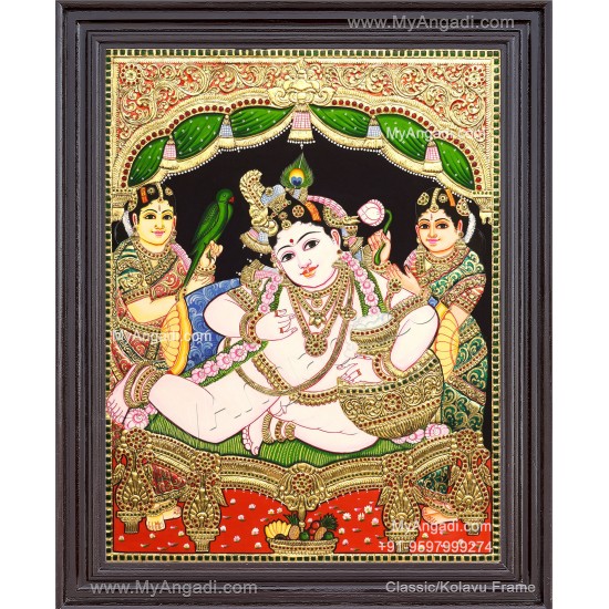Butter Krishna Tanjore Painting