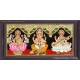 3 Panel  Lakshmi Ganesha Saraswathi Tanjore Painting