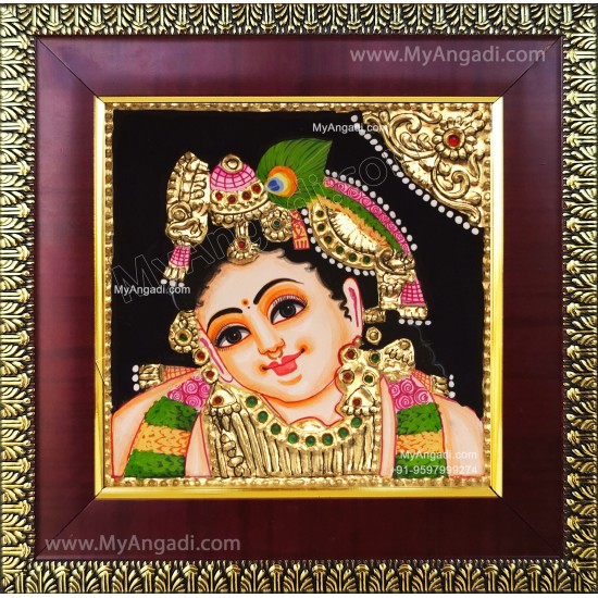 Small Krishna Tanjore Painting