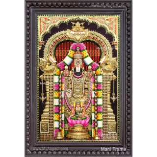 3d Venkateshwara Swamy Lakshmi Tanjore Painting