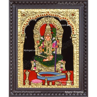 Kamatchi Amman Tanjore Painting