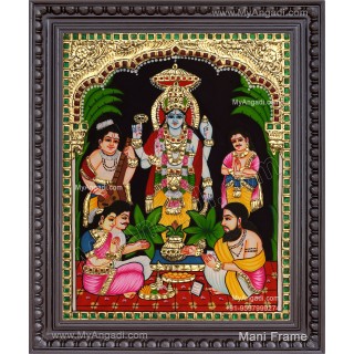 Sathyanarayana Swami Tanjore Painting