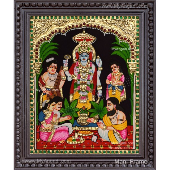 Sathyanarayana Swami Tanjore Painting
