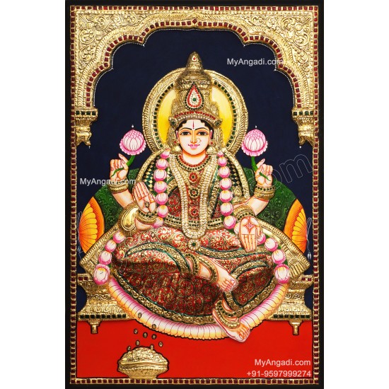 Mahalakshmi 3D Tanjore Painting