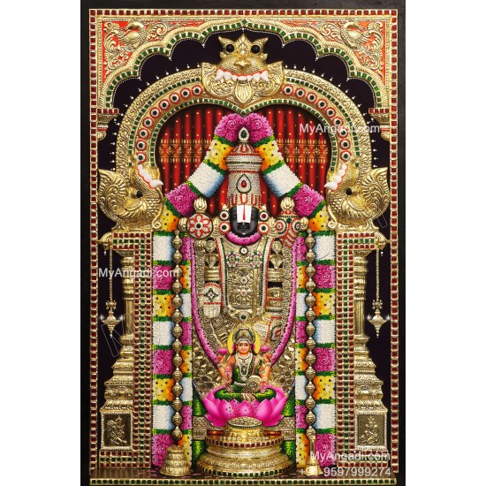 Balaji Lakshmi 3D Tanjore Painting