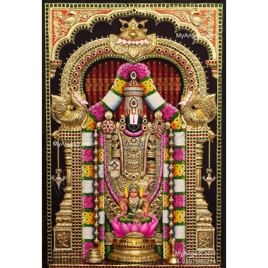 3d Balaji Lakshmi Tanjore Painting