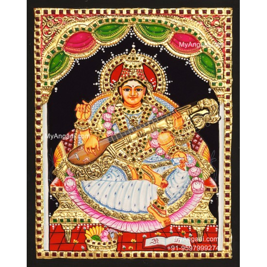 Saraswathi Tanjore Painting