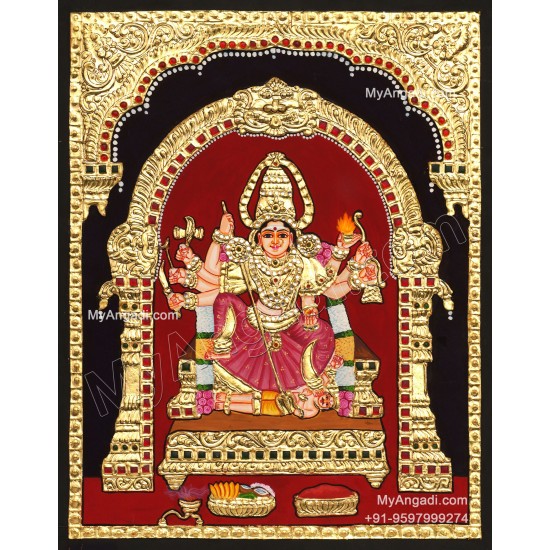 Kariyakaali Amman Tanjore Painting
