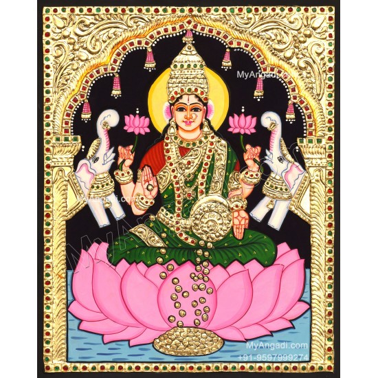 Gajalakshmi Tanjore Painting