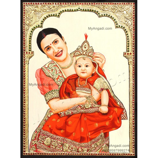 Customized Portrait Tanjore Painting