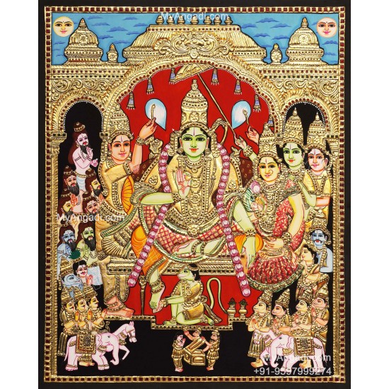 Ramar Pattabhisekam Tanjore Painting