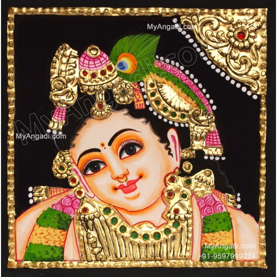 Small Krishna Tanjore Painting