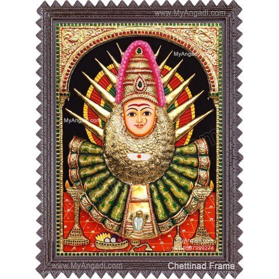 3D Yellama Devi Tanjore Painting