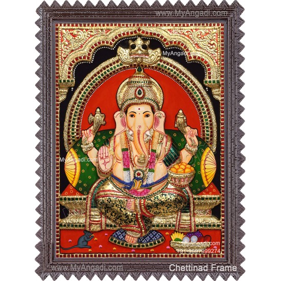Vinayagar 3D Tanjore Painting