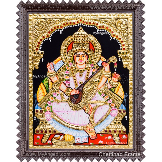 Saraswathi Tanjore Painting Saraswathi Tanjore Painting