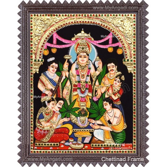 Sathyanarayana Tanjore Painting Sathyanarayana Tanjore Painting