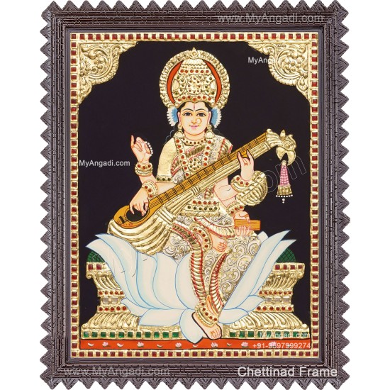 Saraswathi Tanjore Painting Saraswathi Tanjore Painting
