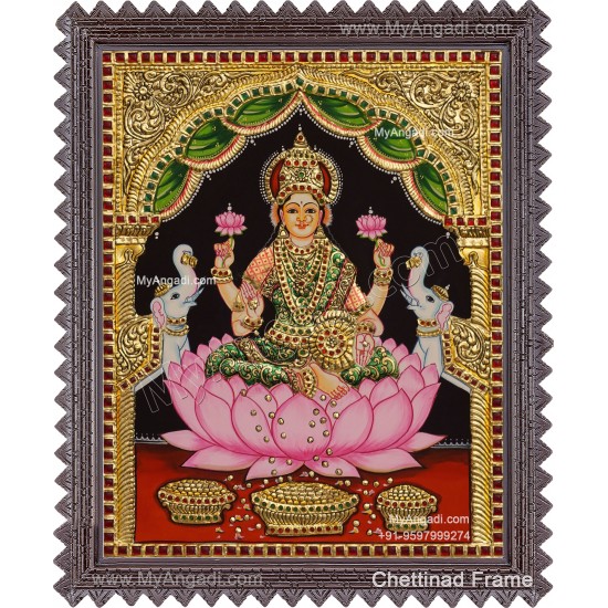 Gajalakshmi Tanjore Painting