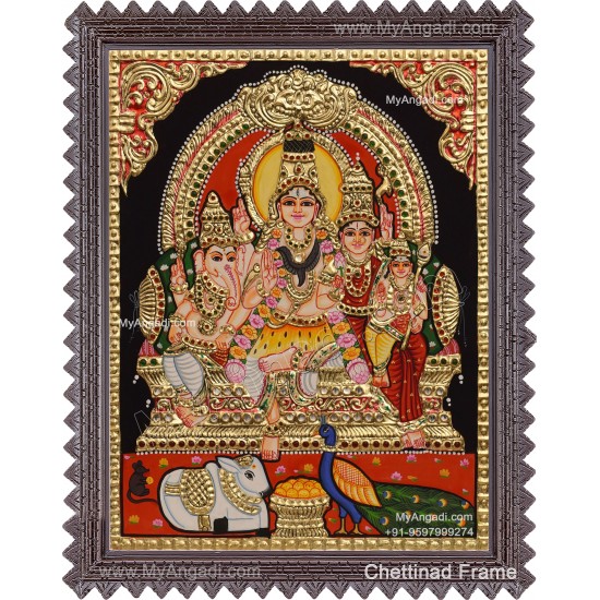 Shiva Family Tanjore Painting