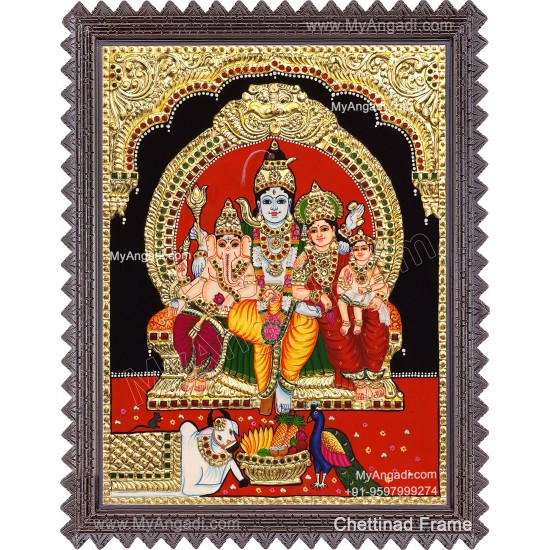 Shiva Family Tanjore Paintings